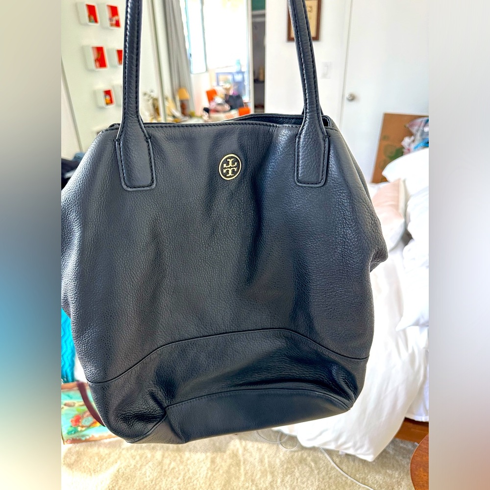 Tory Burch Michelle Black Leather Tote